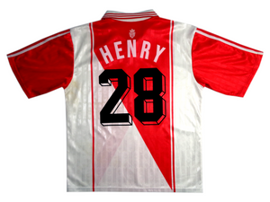 HENRY #28 - AS MONACO 1996/98 SHIRT - ADIDAS - SIZE LARGE